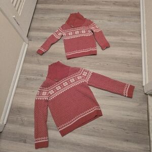 Tahari Kids Red and White Holiday Sweater Unisex Size 3T